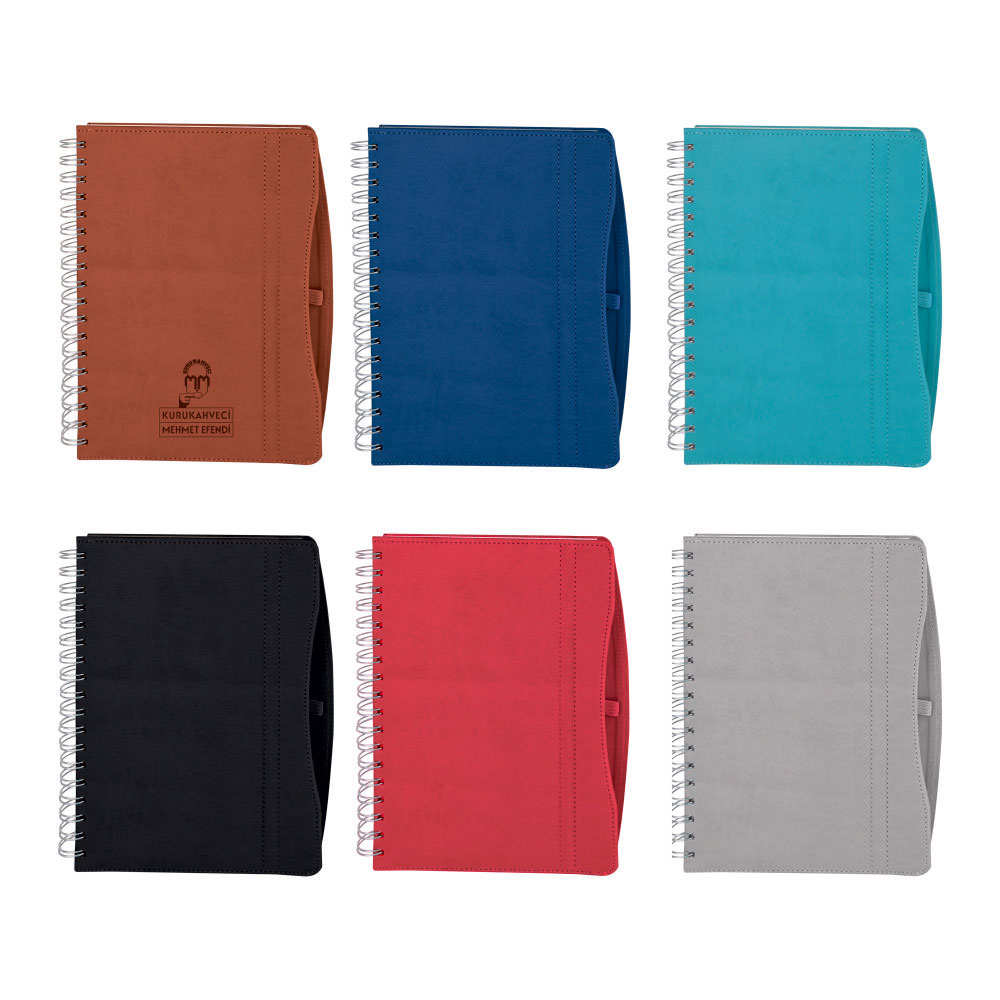 İVEDİK KIRMIZI SPİRALLİ TARİHLİ AJANDA (17X24 CM)