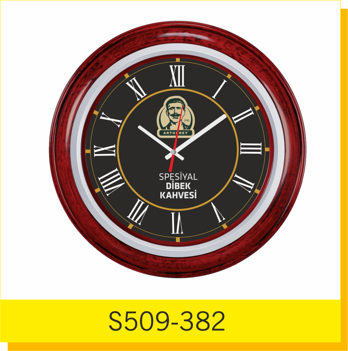 Dijital Baskılı Siyah Kadran S509-382