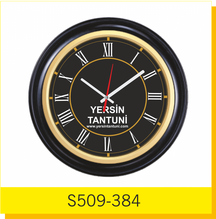 Dijital Baskılı Siyah Kadran S509-384